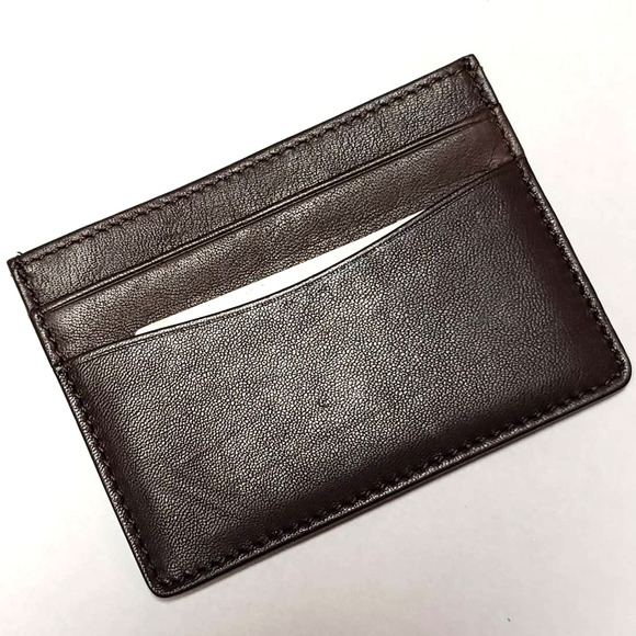 Nordstrom Leather Card Holder Wallet Brown - Picture 1 of 3
